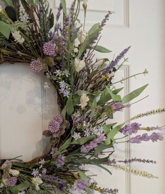 purple - spring wreath (340 x 400 px) purple - spring wreath
