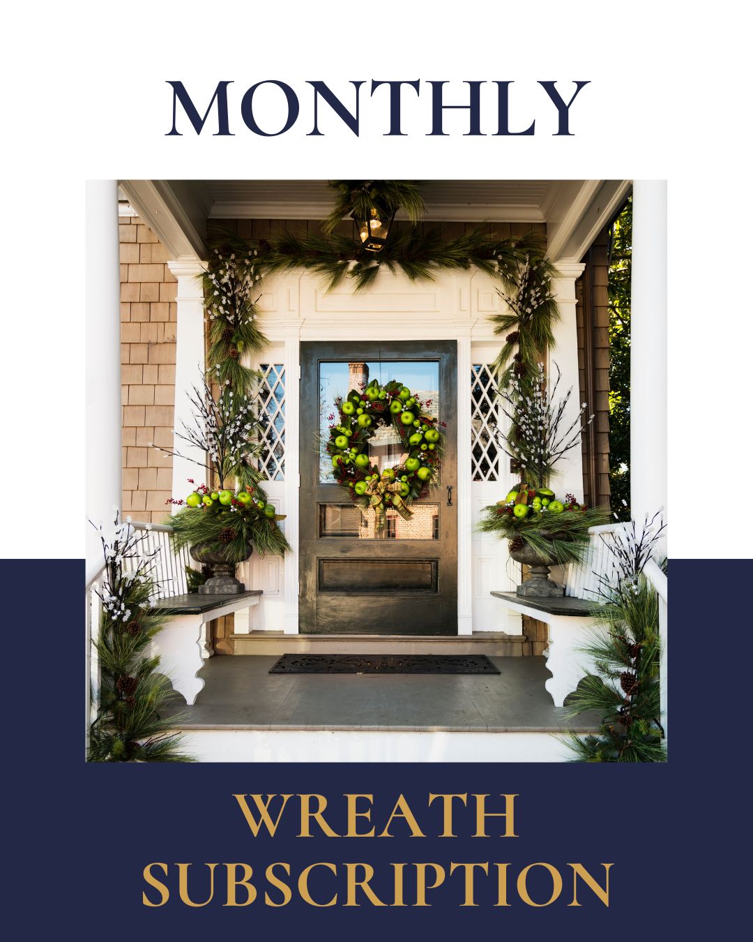 monthly wreath subscription monthly wreath subscription - grace and moss